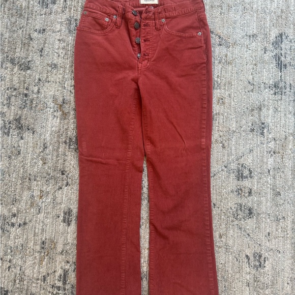Madewell Women's Flare Corduroys in Rust - Picture 3 of 5